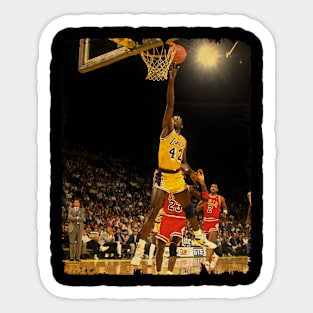 James Worthy - Vintage Design Of Basketball Sticker